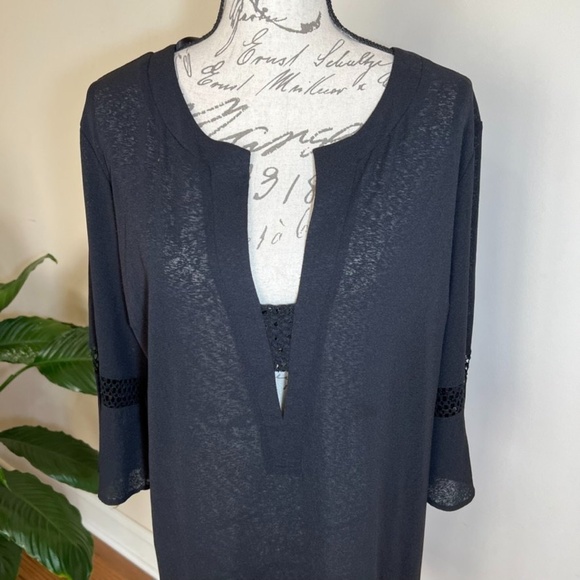 NEW Maryan Mehlhorn Black Swim Suit Cover Up Sz L - Picture 3 of 8